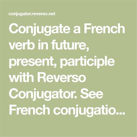 Conjugator reverso french - About this app. Reverso is the all-in-one tool that provides you high-quality translations and helps you improve your language skills seamlessly. It's magic, and it's free. Teachers or translators, students or business professionals, beginners or advanced learners use Reverso to enrich their vocabulary and read, write, and speak with more ...
